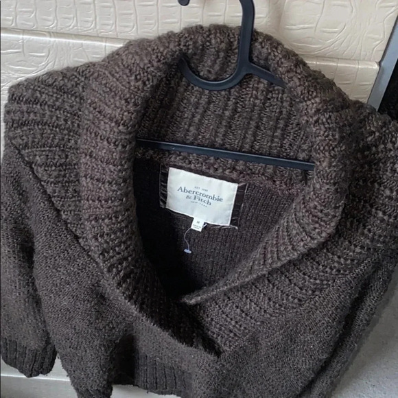 Abercrombie & Fitch Taupe chunky Sweater Sz M - Picture 3 of 9